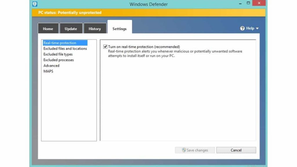 windows defender blocked by group policy